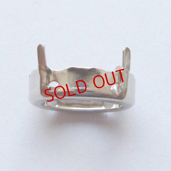 画像2: 台座　ロジウムカラー　18x13mm用　2個組 (2)