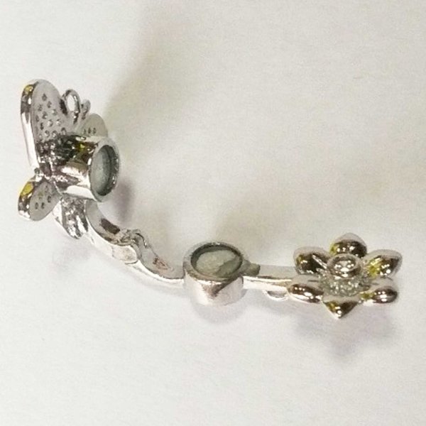 画像4: ラインストーンバタフライ＆フラワーショートナー (4)