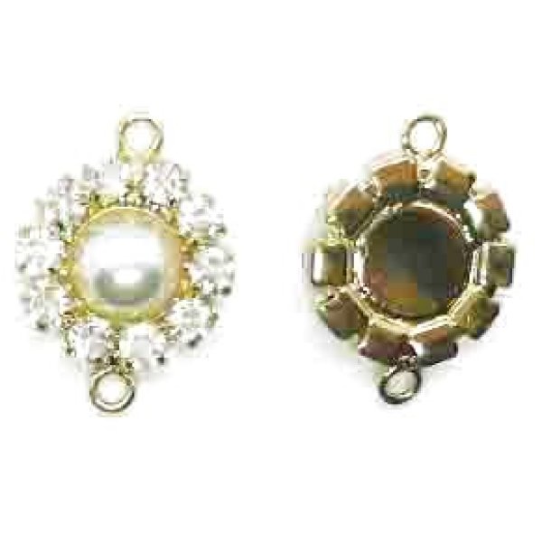 画像2: ジョイントパーツ　パール付ラウンド（S） (2)