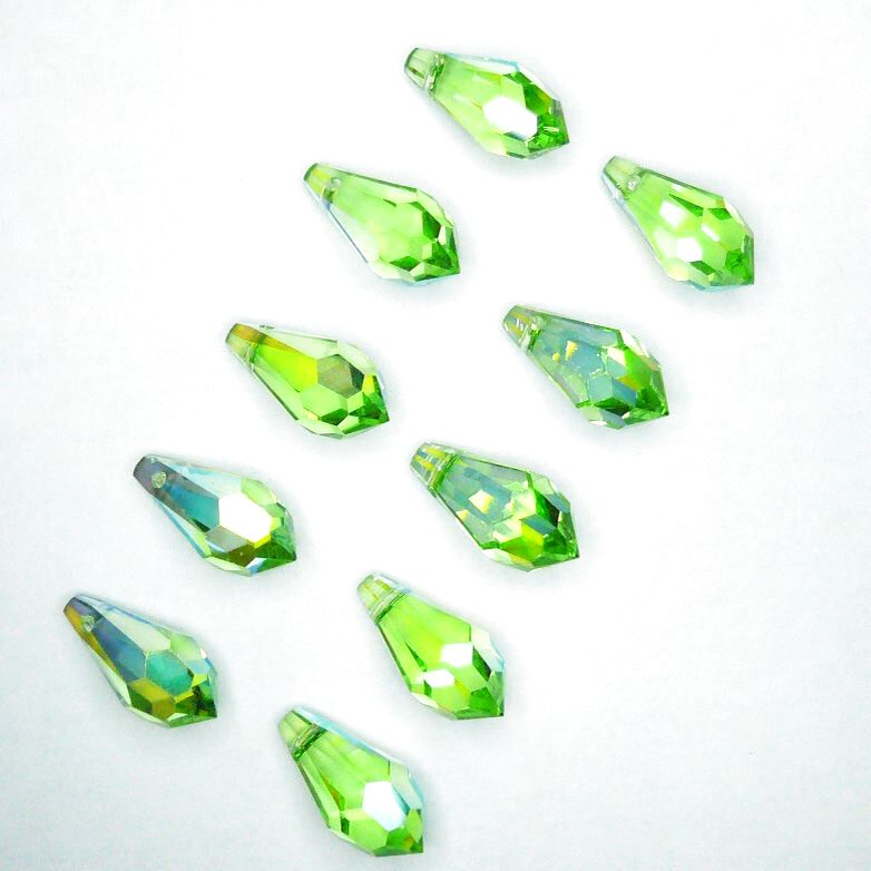 6000 PERIDOT AB（ペリドットAB）13X6.5mm 2グロス - ビーズショップ